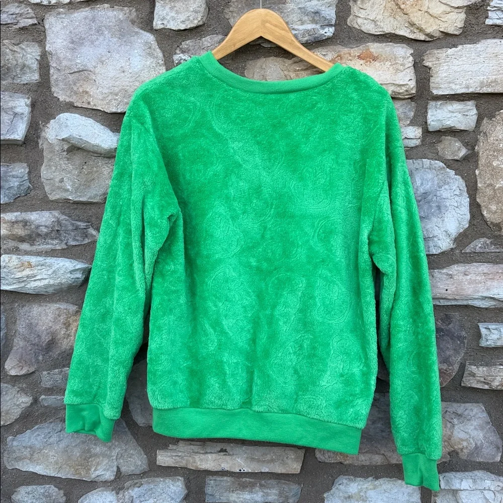 The Grinch Green Women's Fuzzy Sweater size Medium 7/8 - Picture 3 of 6